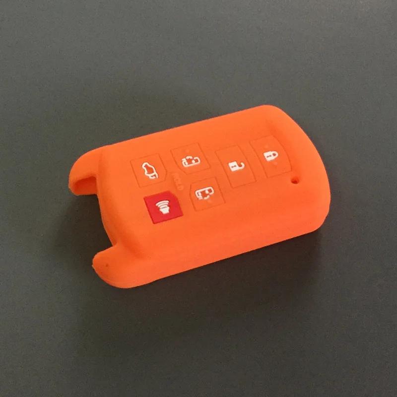 

Silica Gel Car Key Case Cover for toyota sienna remote key помаранчевий