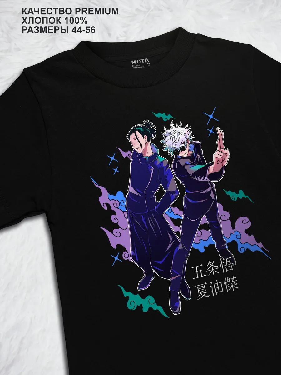 Black T-shirt with Korean print 4XL