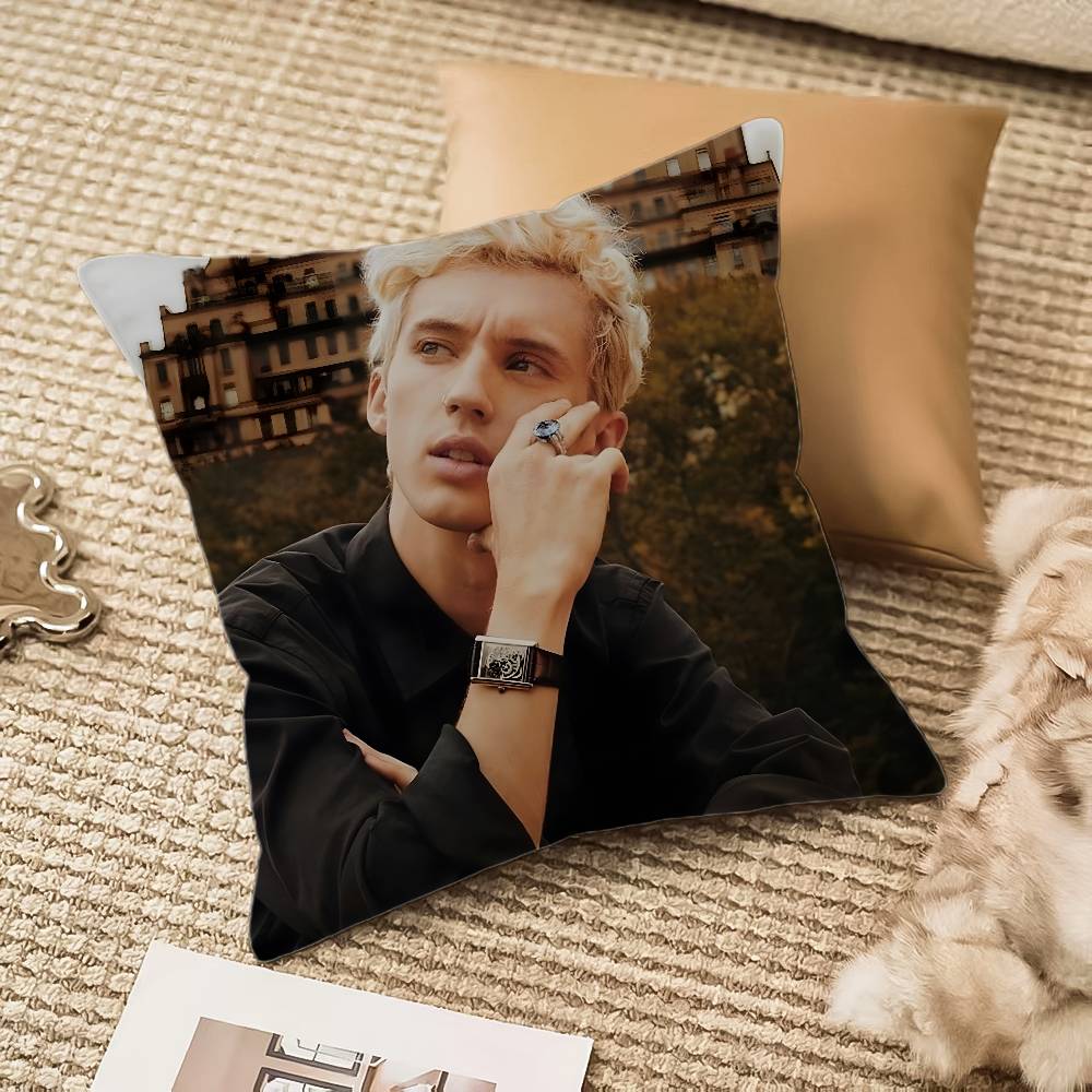

Певец T-Troye Sivan Наволочка Клещ Невидимая молния Диван-кровать 12x12Inch