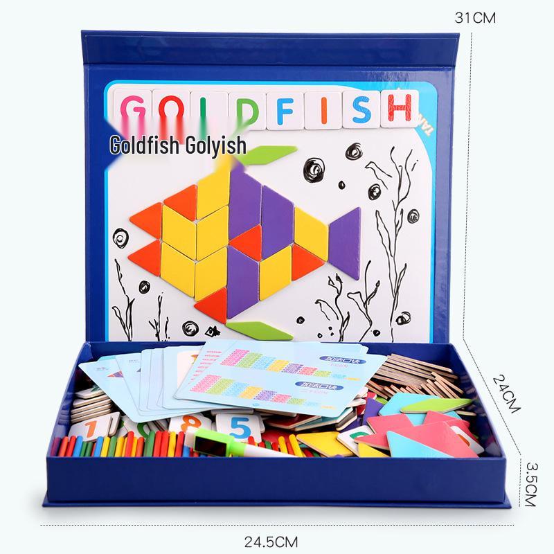 

Magnetic Geometric Puzzle Toy for Children s Early Education and Development