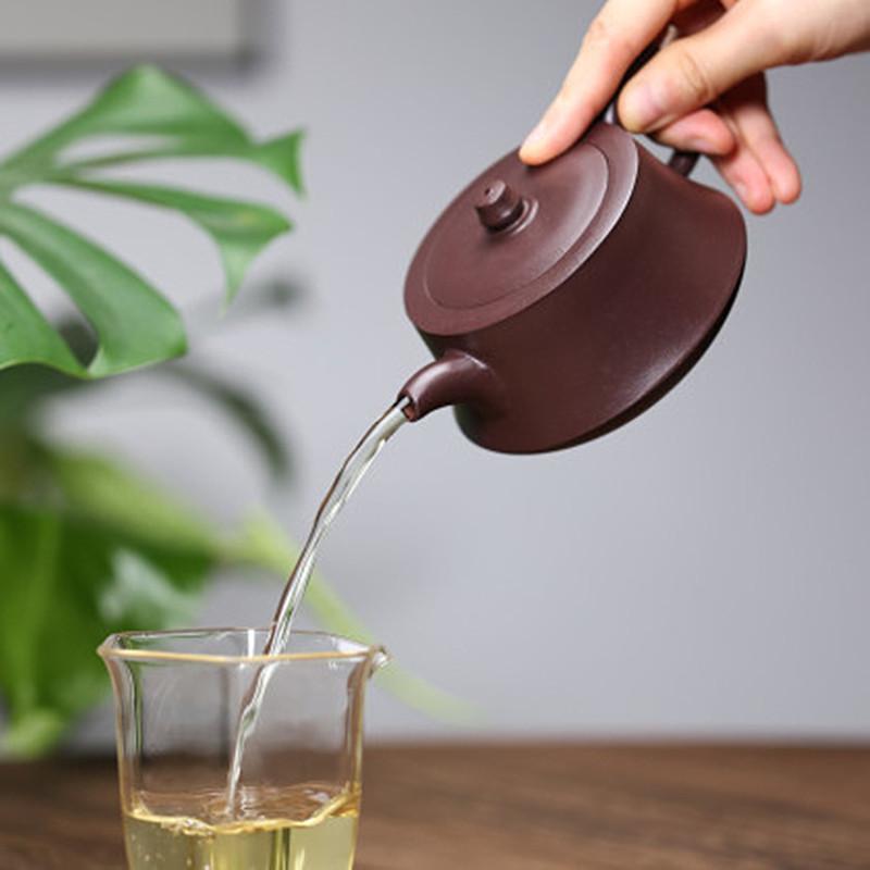 230ml Purple Clay Tea Pot Tradition Handmade Filter Kettle Home Beauty Tea Infuser Custom Raw Ore Zisha Tea Set