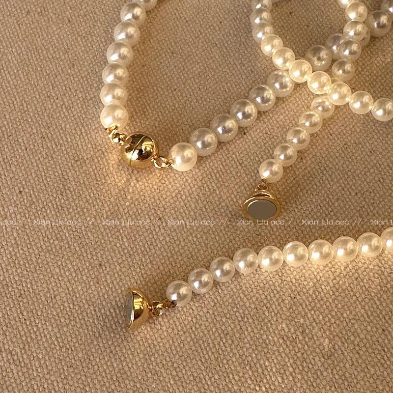 Elegant Shijia perlekjede: 2024 Magnetisk kragebenskjede for kvinners høst- og vinterstil