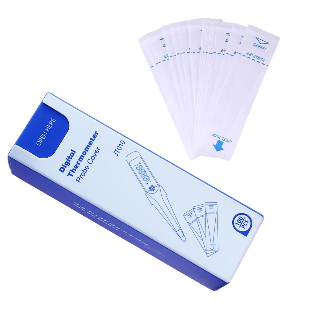 100pcs Disposable Mouth Thermometer Sleeves Temperature Probe Sheaths Thermometer Cover Excellent for Temperature Probes