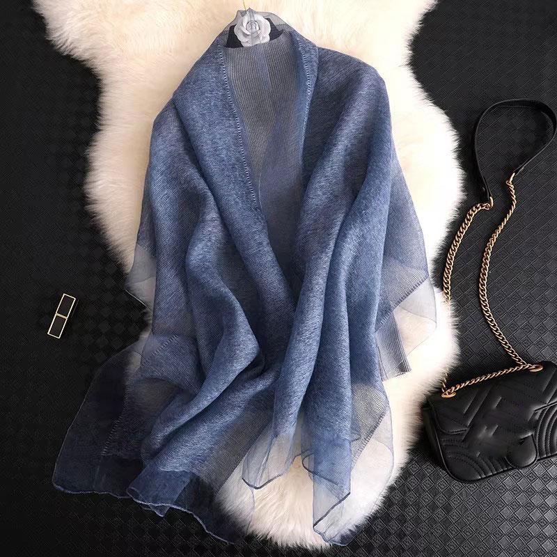 Dames Zijden Sjaal Vrouwelijke Effen Foulard Femme Pashmina Sjaals En Wikkel Grote Maat Sjaals Strandlaken Bandana Moslim Hijab gray