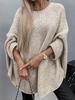 Amazon knitted shawl sweater autumn and winter new European and American cross-border sweater cape poncho fashion knitted sweater