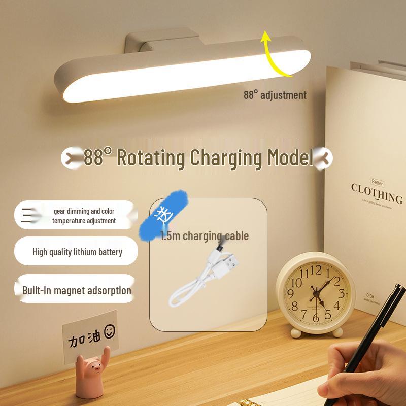 LED Eye Protection Magnetic Desk Lamp for Dormitory or Bedside Use – Rechargeable and Cool Lighting