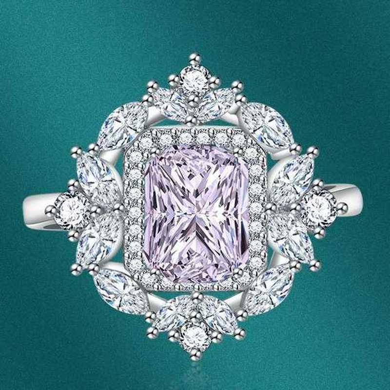 Sace Gems Klassischer Kupferlegierungs-Zirkonring für Damen, Schmuck, Hochzeit, Versprechen, Party, Geschenk