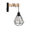 Plug in Wire Cage Wall Sconce Industrial Rustic E27 E26 Bulb Base Hanging Wall Mount Lamp