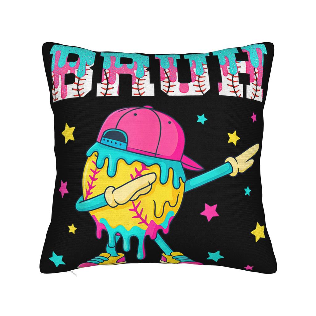 Baseball Drip Ice Cream Sprinkles Baseball Glove Pillow Case Morden Pillow Cover Comfy Pillowcases For Living Room Chair