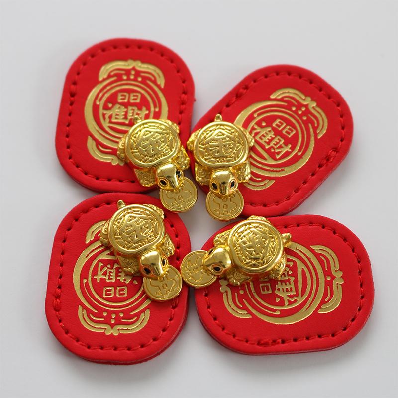 Fengshui Lucky Turtle Wallet Charm Money-Biting Turtleornaments Decor With "Daily Wealth" For Longevity Financial Stability