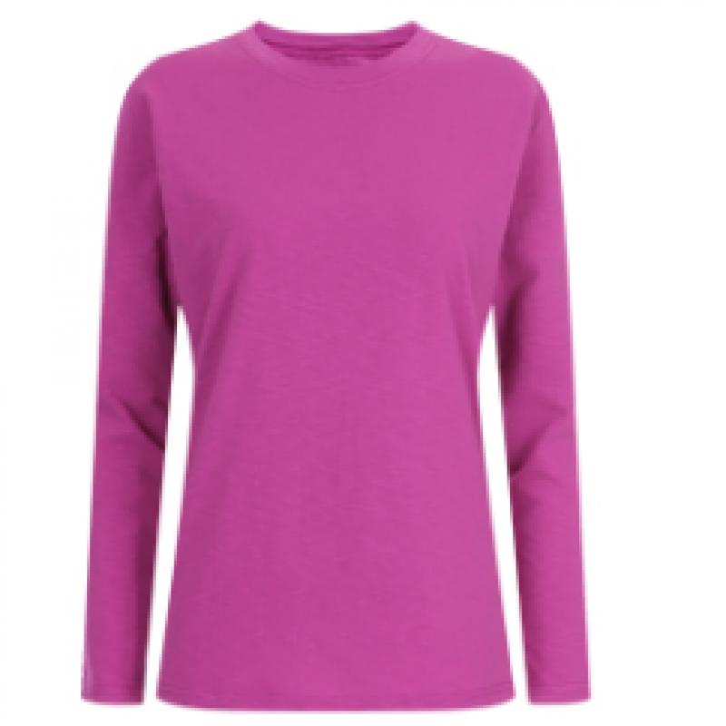 Shop   Women Round Neck CoTTon Span Daily Plain Long Sleeve T shirT Dai Wsh 2032