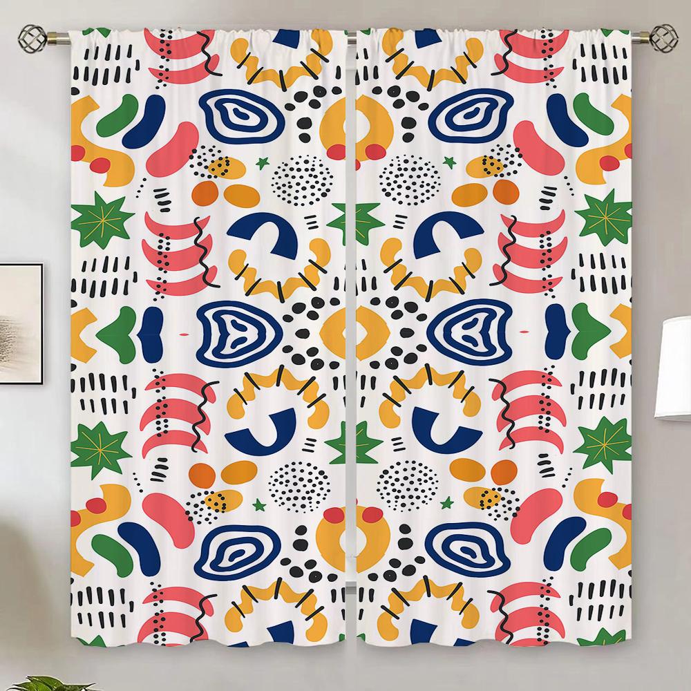 Art Pattern Luxury Curtains for Living Room On Sale Home and Decoration Blackout Curtain Tiebacks Ready Curtains Cheap Shades