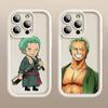 D-28 One Piece Zoro  Case for iPhone 15 14 13 12 8 Plus Samsung S24 S23 Ultra A04S A05S Huawei P40 P50 P60 Nova 11 Pro Max OPPO A17K Reno 10