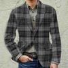 Men's Printed Corduroy Warm Pocket Suit Jacket Cardigan Men's Casual Suit