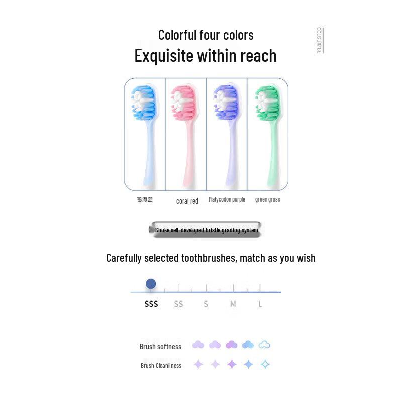 Shuke SS Snow Fluffy Whitening Toothbrush 2-Pack