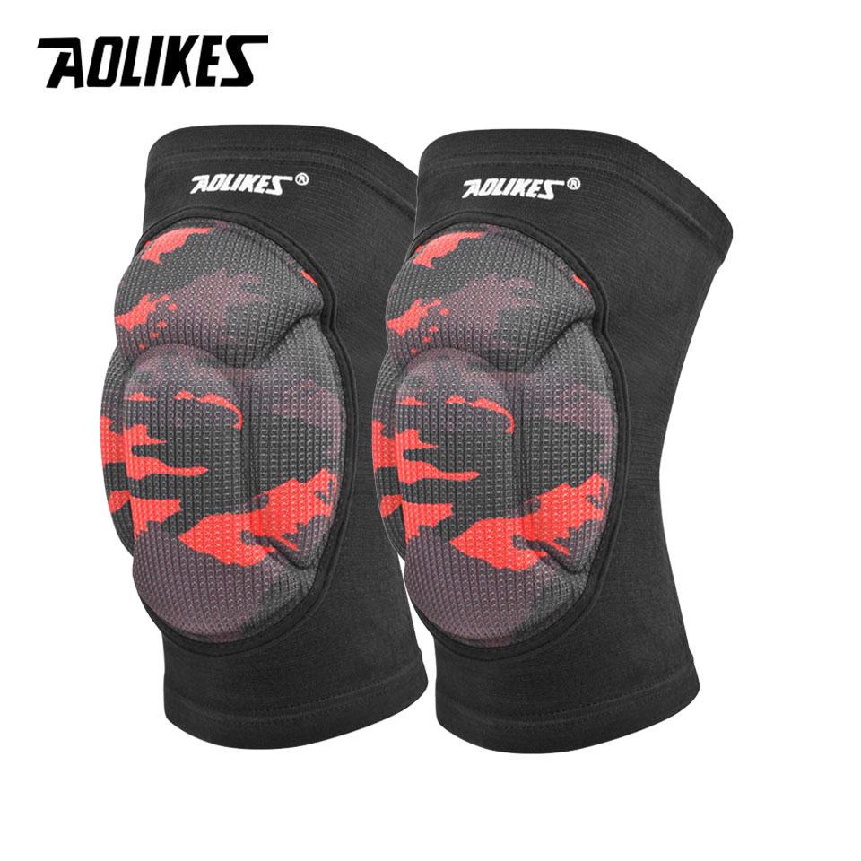 Aolikes Volleyball Knieschoner Dicke Schwamm Schützende Anti-Kollisions-Knieschoner Protektor Rutschfestes Ringen Tanz Knieschoner