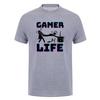 Gamer Life T Shirt Funny Video Game Player Gaming Lifestyle Computer Console Cotton Tshirts Tee Da366