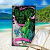 Ultra-Soft Beach Towel with Wicked Theme,Ideal for Pool - Camping, Diving - Perfect Travel Essential, Vibrant Beach Towel.