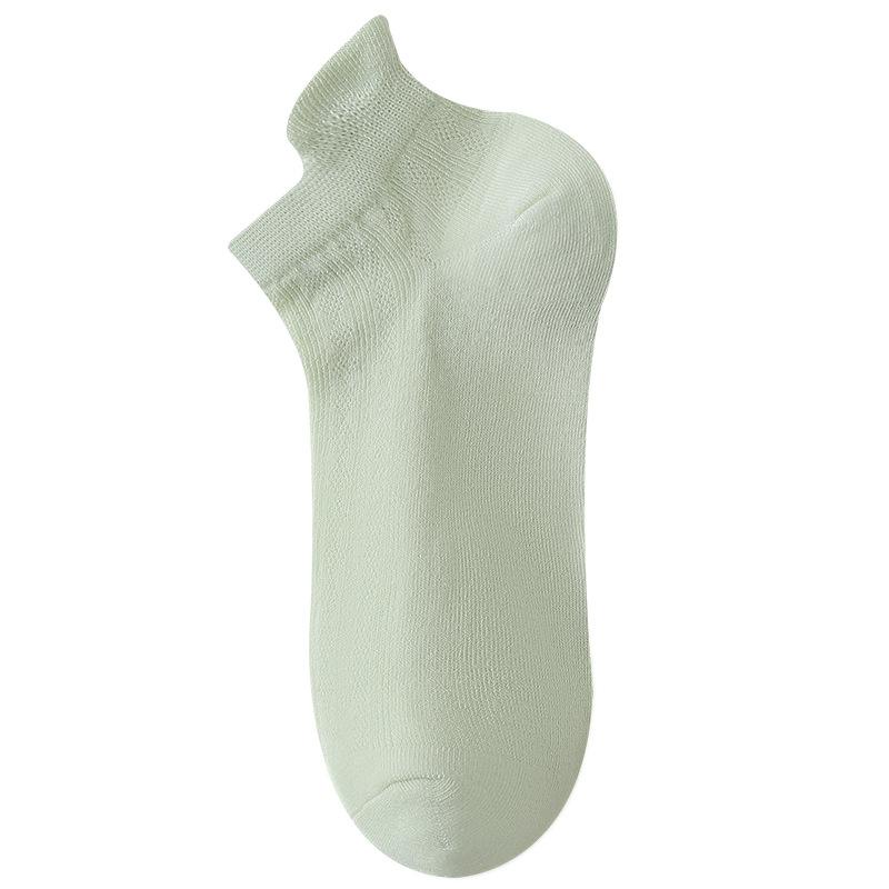 Women's socks, summer thin breathable antibacterial mesh socks, sweet solid color short socks for girls
