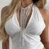 Ingemark Trendy Exaggeration White Imitation Pearl Tassel Beaded Necklace Women Exquisite Sexy Sweater Chain Jewelry Accessories