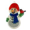 Yousheng Christmas Ornaments 2D Acrylic Snowman Santa Claus Hanging Ornament with Stitching Texture for Winter Holiday Tree Decor