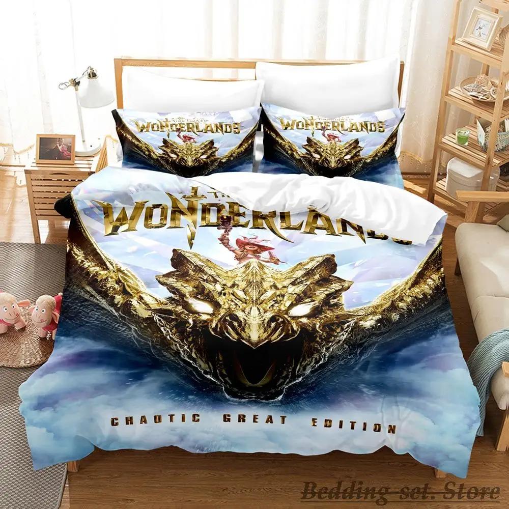 Game Tiny Tina's Wonderlands Bedding Set Single Twin Full Queen King Size Bed Set Adult Kid Bedroom Duvetcover Sets Anime