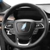 For Lincoln Continental Navigator MKC MKS MKT MKZ Braid Full Coverage Wine Red Leather Car Steering Wheel Cover Accessory