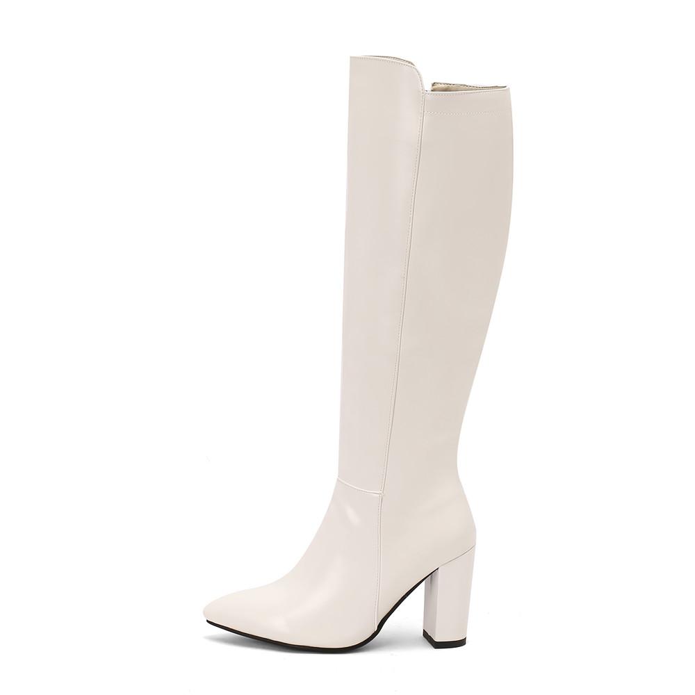 

Мода Осень Зима 2025 Новая Мода Сапоги Женские До Колена Лакированная Кожа Сексуальные На Молнии Ботфорты На Высоком Каблуке Женский Размер 34-46 34