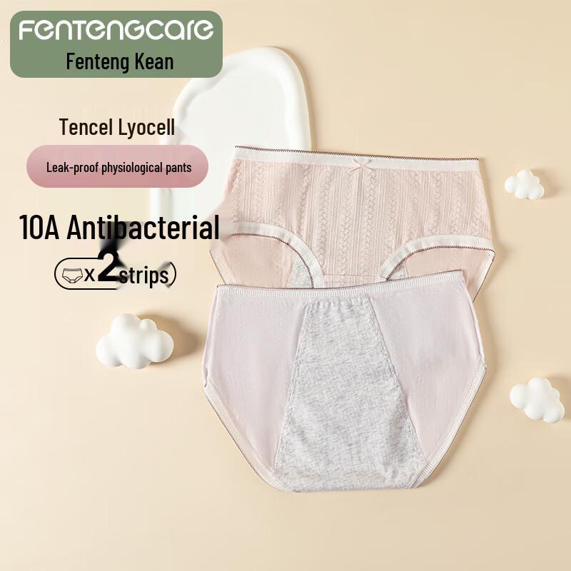 Fenteng Kaan Women s Antibacterial Lyocell Period Underwear 2-Pack M