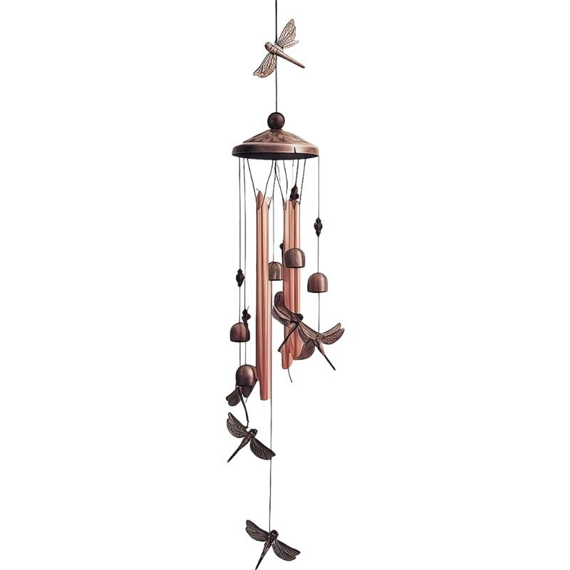 Handcrafted Metal Elegant Animal Shape Wind Chime Weather Resistant Creates Soothing Tone For Outdoor Relaxation