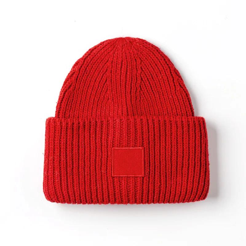 Couple Winter High Quality Thick Wool Smiling Face Knitted Hat For Men And Women Couples Winter Warm Knitted Hat Curled Edge Hat