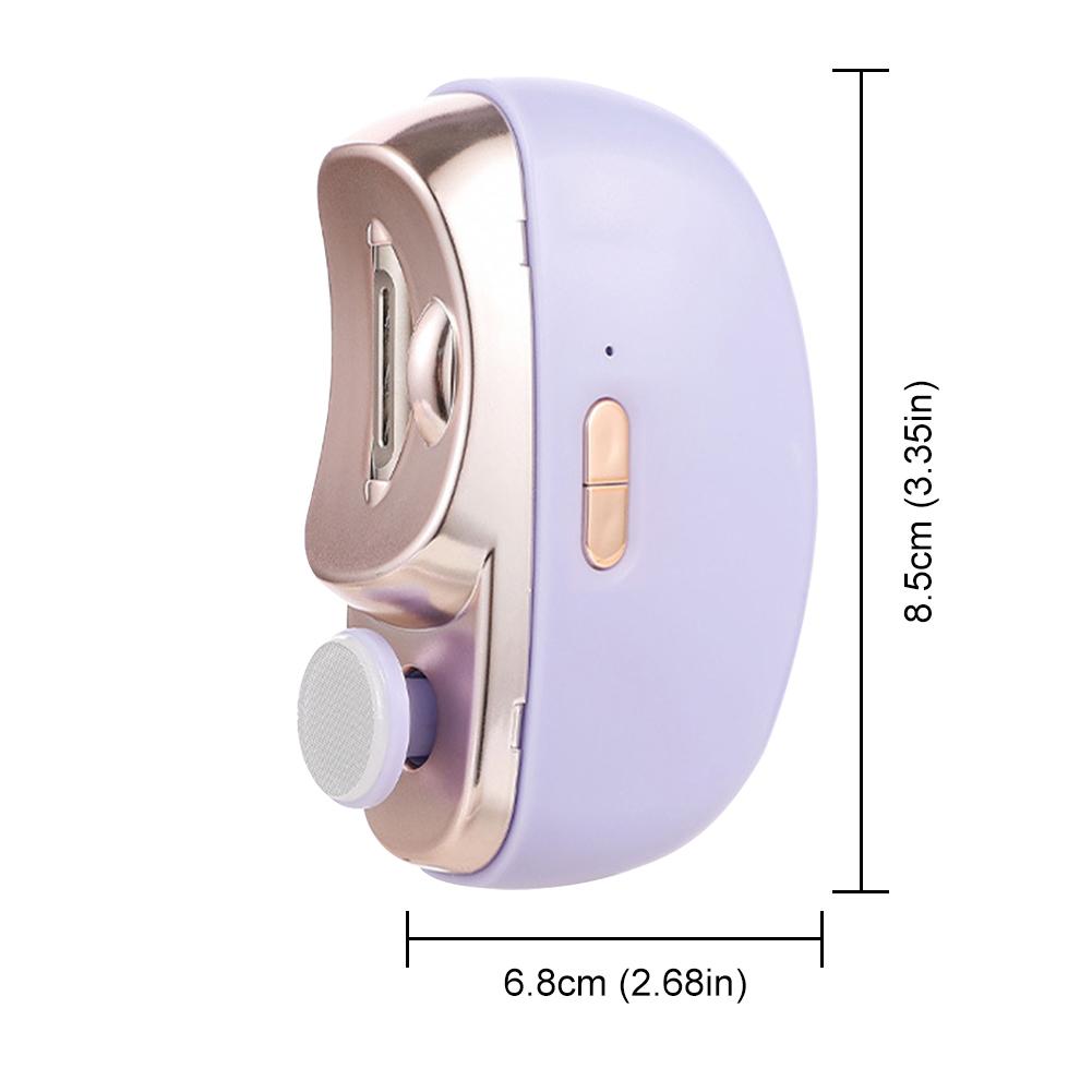 Electric Nail Clipper Safety Automatic Nail Trimmer Rechargeable Nail Cutter Grinding and Polishing with Light for Kids Adults