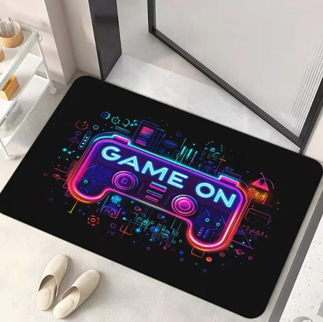 Colorful Game Flannel Floor Mat Kitchen Hallway Bedroom Bedroom Living Room Living Room Bathroom Study Bottom Fun Carpet