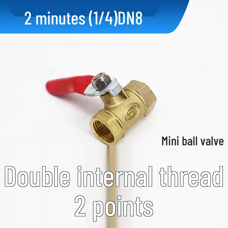 Pneumatic 4-Point Copper Ball Valve Switch for Air Compressor and Water Pipe, Internal/External Thread