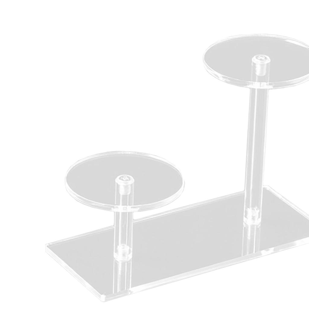 Acryl Display Erhöhungen Klarer Scheibe Durchmesser 6,5 cm Platzsparender Abgestufter Parfüm Organizer Dekoration Halter für Mini-Figuren Spielzeug Zuhause