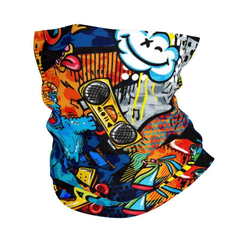 Neon Graffiti Kunst Druck Bandana Nackenwärmer Unisex Wandern Camping Reiten Schlauchmaske Schal Motorrad Gamasche Gesichtsbedeckung Stirnband