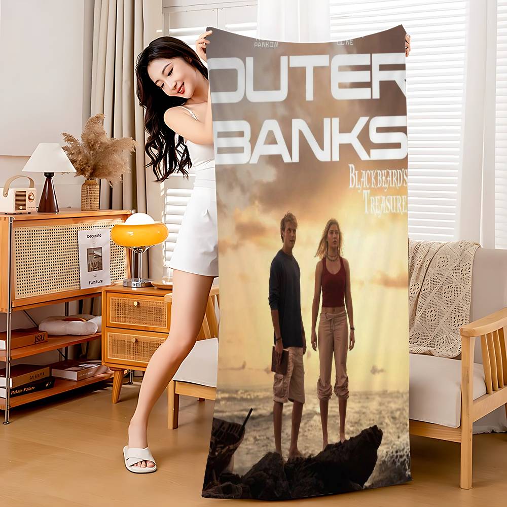 Hot TV O-Outer Banks Microfiber Printed Beach Towel Mountain Climbing Yoga Beach Swimming Running Absorbent Soft Towel
