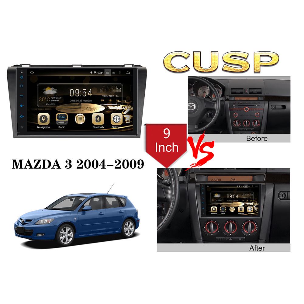 9-Inch Android & Apple Screen Mirroring HD Audio-Visual System for Mazda 3 (2004-2009) Center Console.