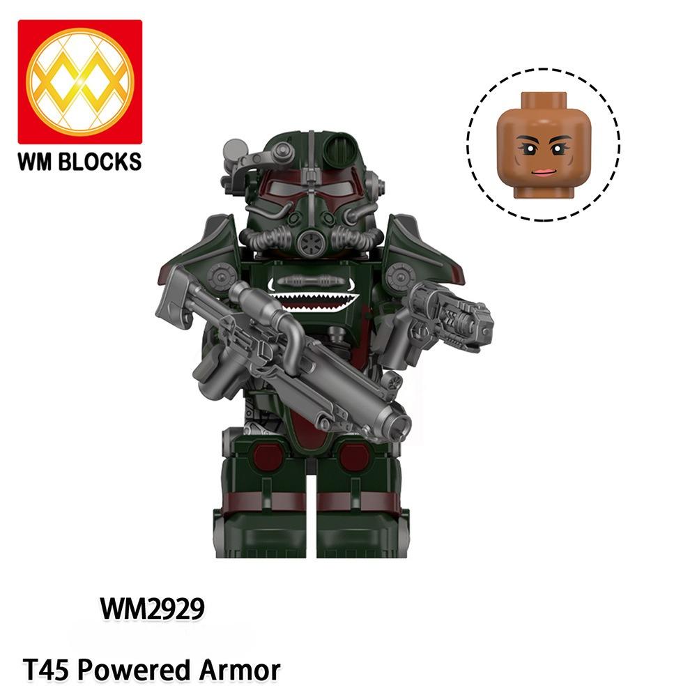 WM6209 Anime Games Bricks Dolls Blade Shield Soldier Angel Assembly Toys Building Blocks Collection Toy Model for Children