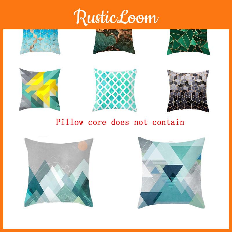 Drd28 Series Pillowcase Featuring Nordic Style And Geometric Grid Pattern Various Sizes Available