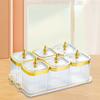 Condiment Jar with Tray and Lid Storage Container Seasoning Jar Divided Seasoning Box for Party Salt Nuts Dish Cruet Pepper
