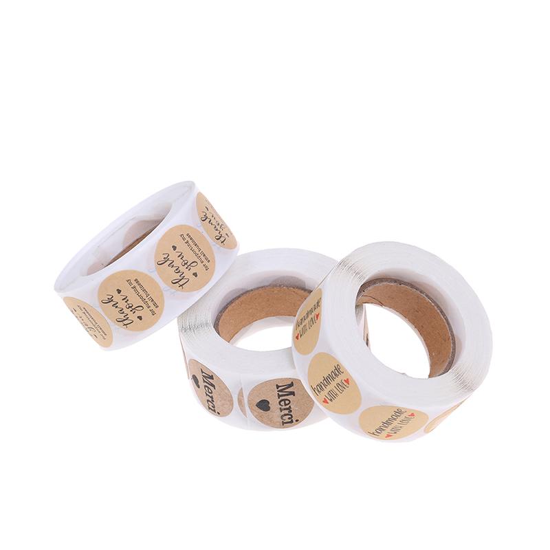 Thank You Stickers Kraft Festival Decorative Stickers Tags Envelope Stickers
