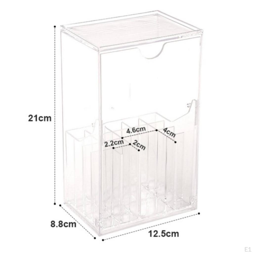 Acrylic Makeup Brush Holder Compartment Design Easy to Clear Beauty Storage for