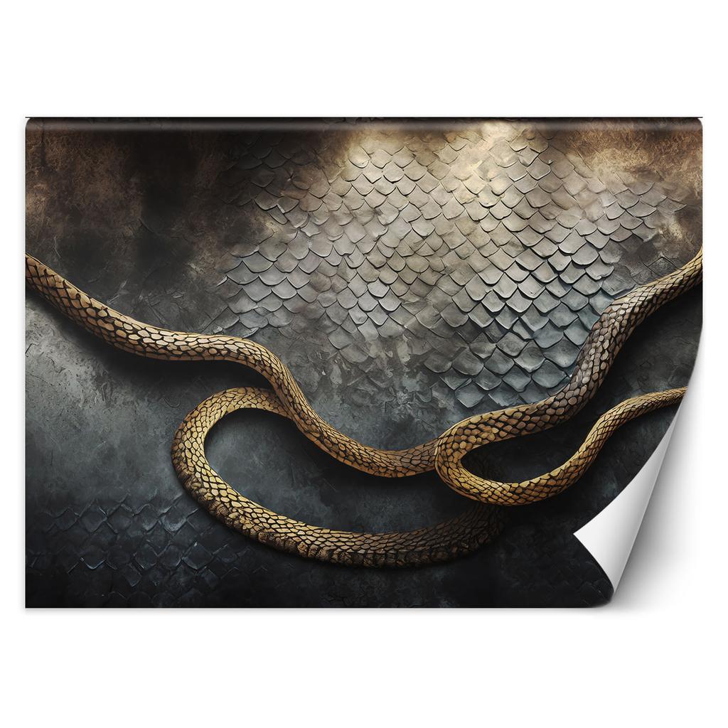 Wallpaper Golden Snake 3D