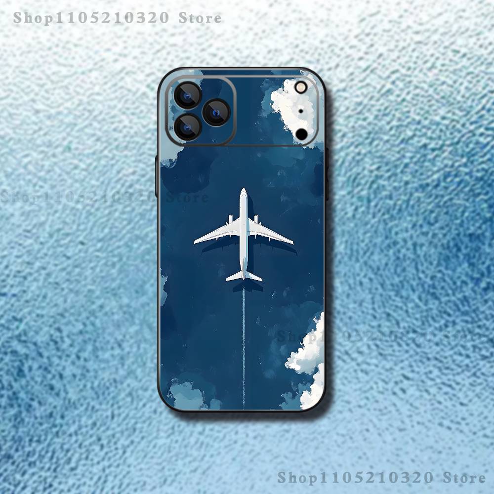 

Airplane Route Phone Case For iPhone 17,16,15,14,13,12,11,Pro,Max,Plus,E,SE4,Air,Mini Black Soft Funda iPhone12