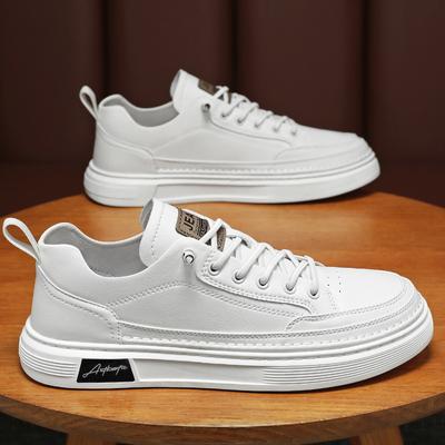 Sapatos Masculinos de Primavera Novos Sapatos Brancos Respiráveis Sapatos Esportivos Versáteis e Modernos para Estudantes Sapatos Casuais Planos Sapatos da Moda