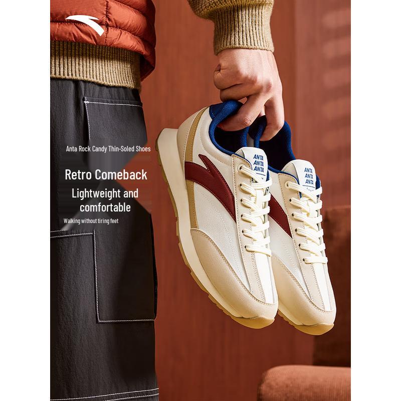 ANTA Ice Sugar Classic Thin-Sole Color Block Unisex Casual Sneakers EU 44