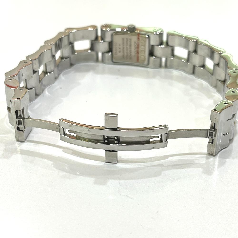 GUCCI 2305L Bangle watch Quartz Analog Square Watch Wristwatch SS