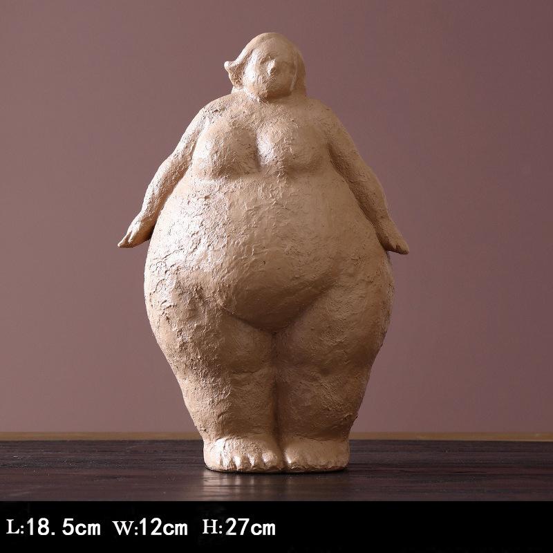 

Статуэтки из смолы «Толстая леди», украшения, современные фигурки персонажей для интерьера, декоративные фигурки для йоги, скульптура, домашний декор, подарок в стиле лофт