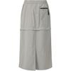 Salomon Solid High-Waisted Detachable Loose Midi Casual Skirt Women skirts Gray LC2818900